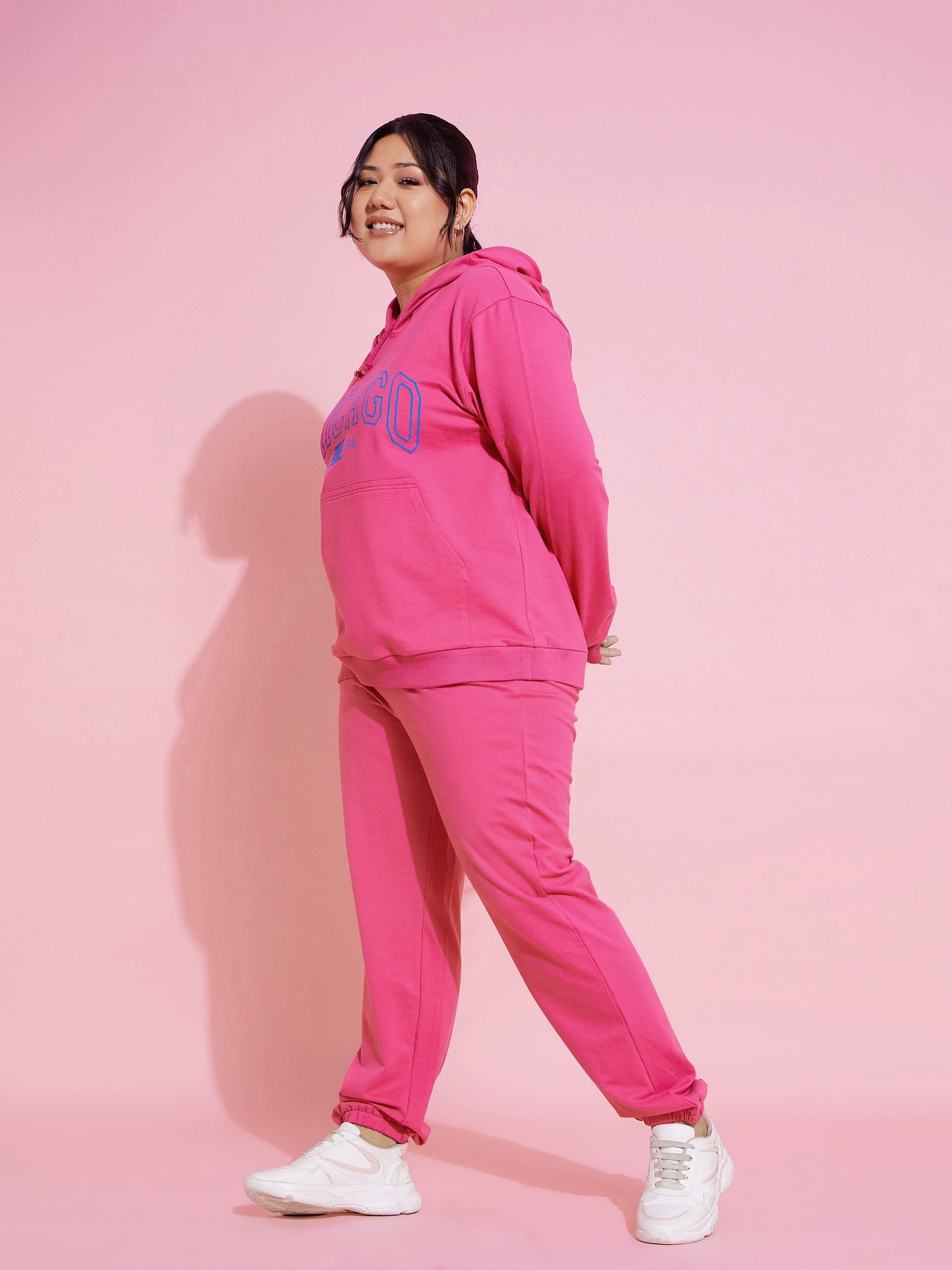 Pink CHICAGO Terry Hoodie With Joggers