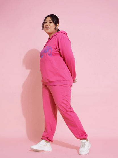 Pink CHICAGO Terry Hoodie With Joggers