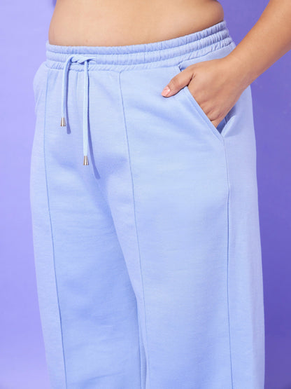 Blue Fleece SLOW MOTION Hoodie With Track Pants