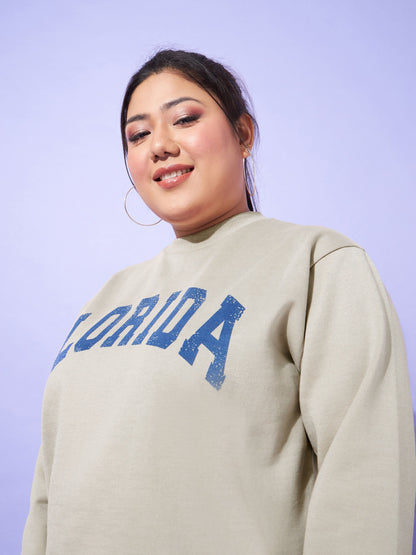 Grey Fleece FLORIDA Sweatshirt With Track Pants