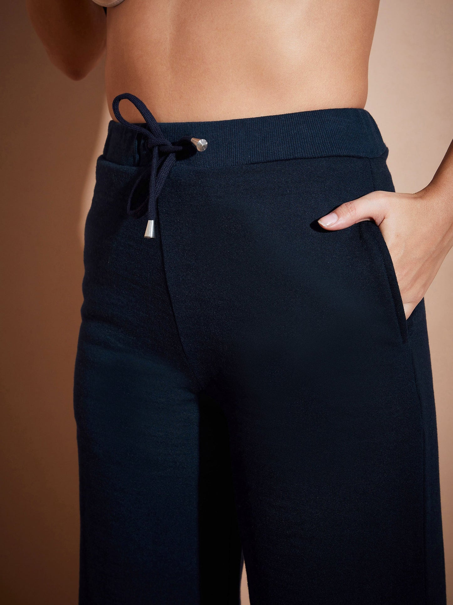 Navy Fleece Oversized Sweatshirt With Track Pants