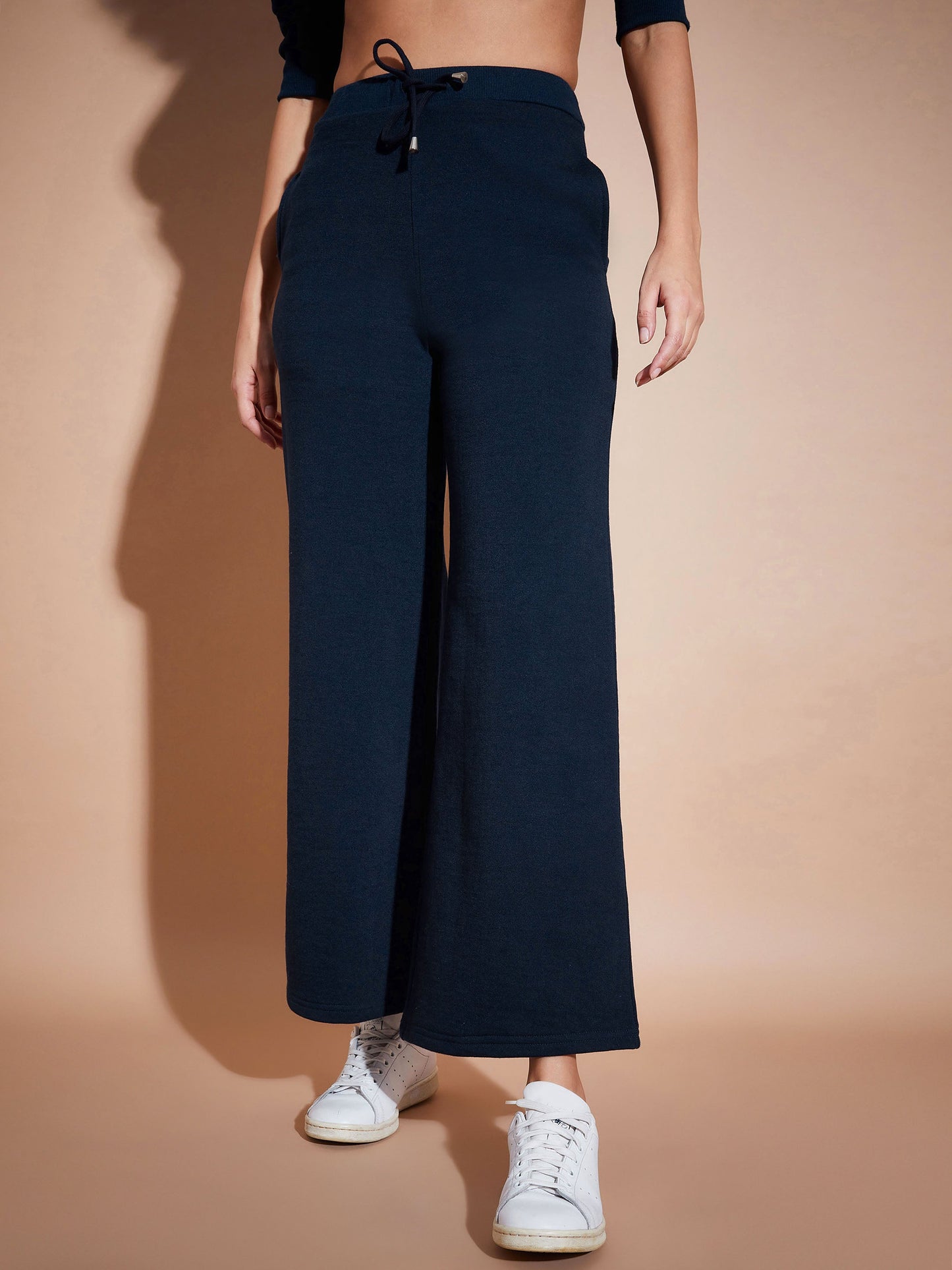 Navy Fleece Oversized Sweatshirt With Track Pants