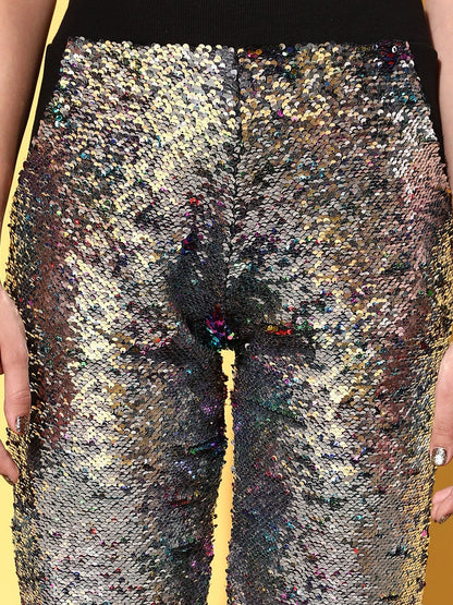 Black Multi-Sequin Crop Jacket with Joggers