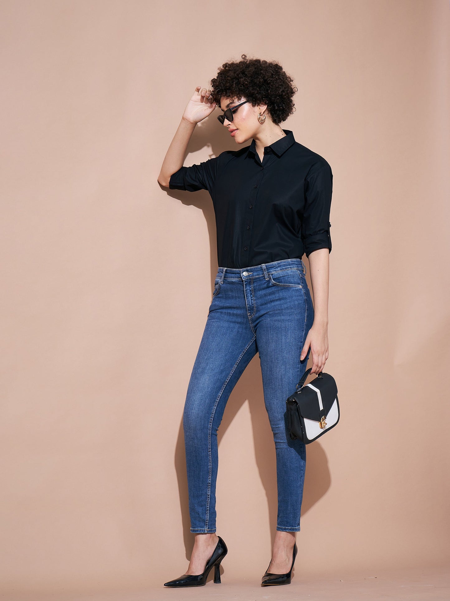Black Cotton Poplin Shirt