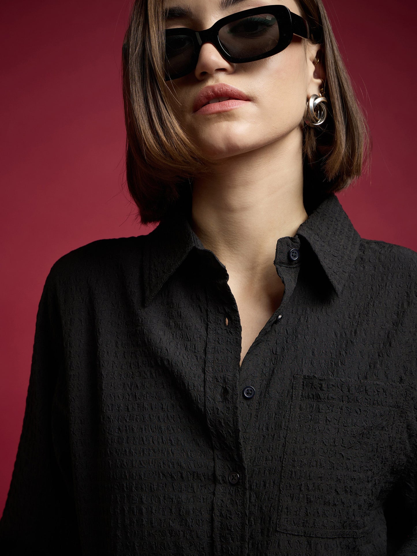 Women Black Relaxed Fit Shirt