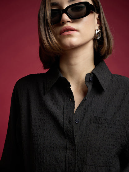 Women Black Relaxed Fit Shirt