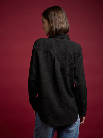 Women Black Relaxed Fit Shirt