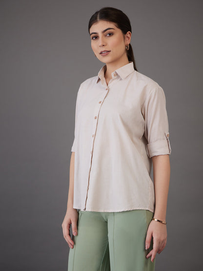 Brown Pin Stripes Regular Fit Shirt