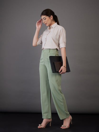 Brown Pin Stripes Regular Fit Shirt