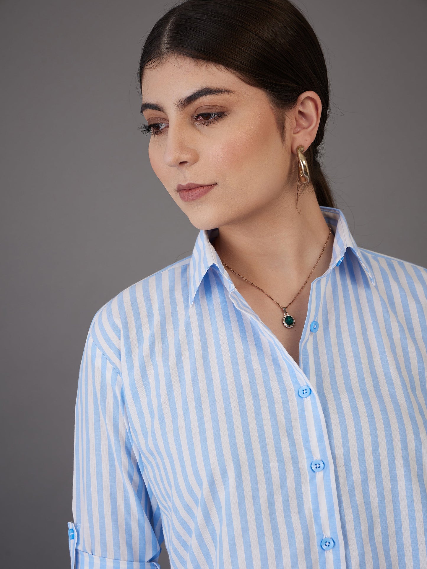 Blue Stripes Regular Fit Shirt