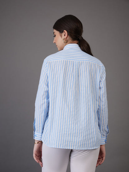 Blue Stripes Regular Fit Shirt