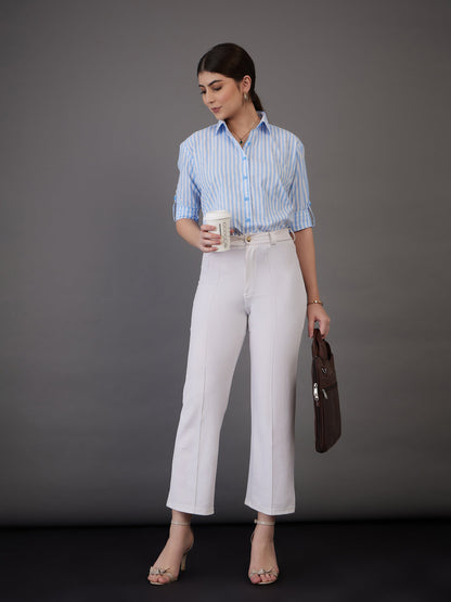 Blue Stripes Regular Fit Shirt