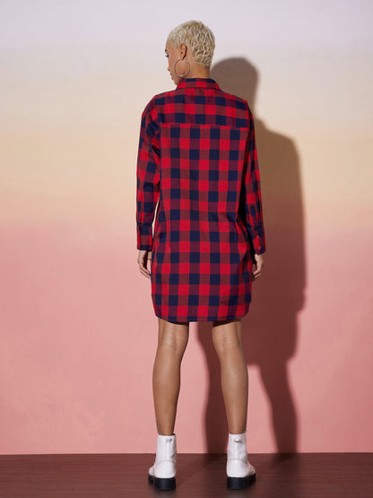Red & Navy Check Lounge Shirt