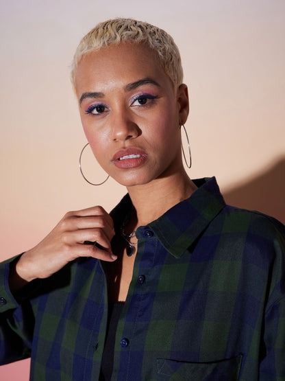 Green & Navy Check Lounge Shirt