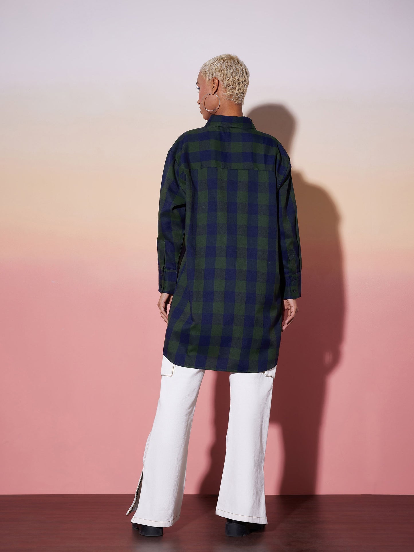 Green & Navy Check Lounge Shirt