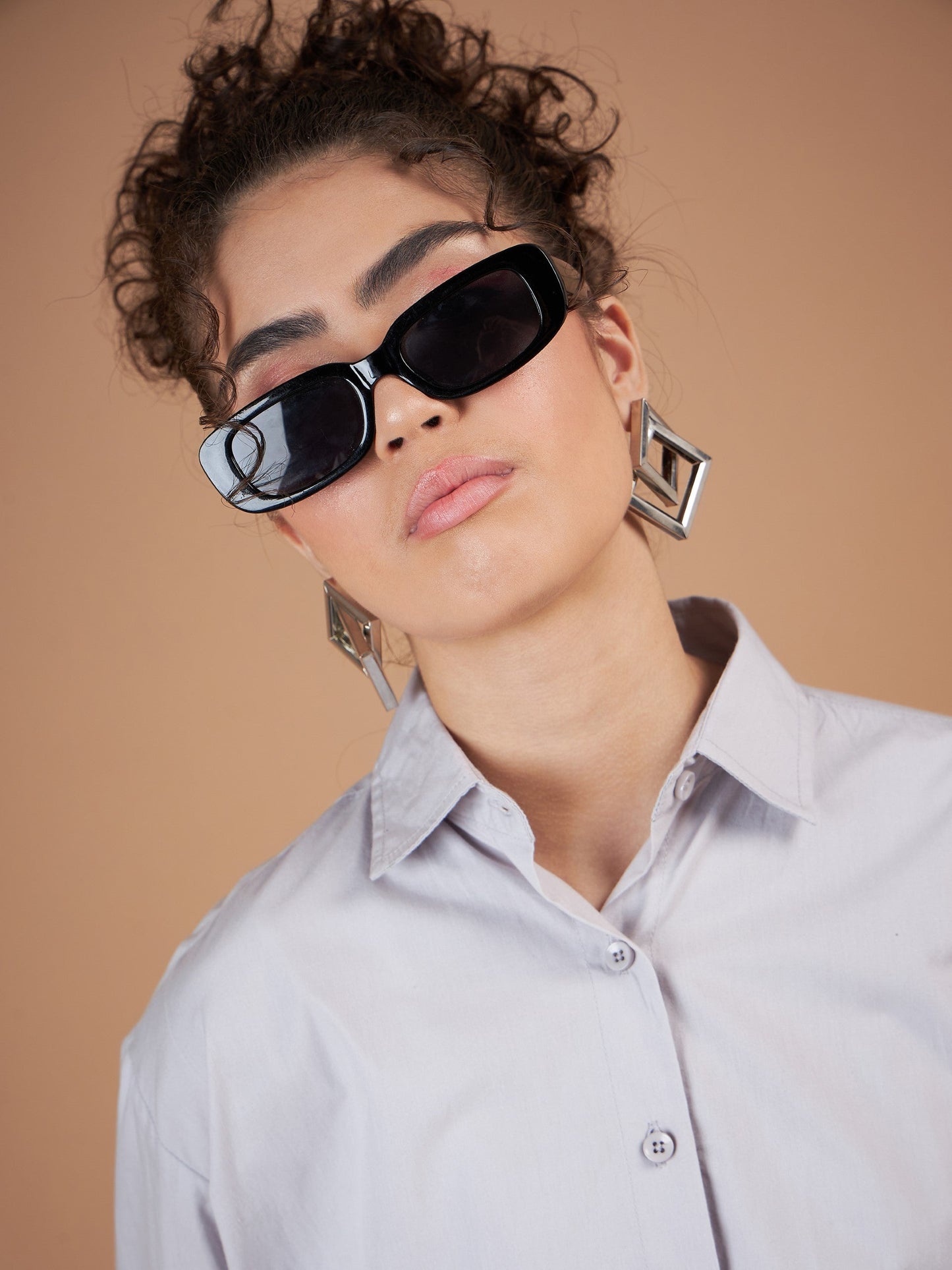 Grey Cotton Poplin Back Placket Shirt