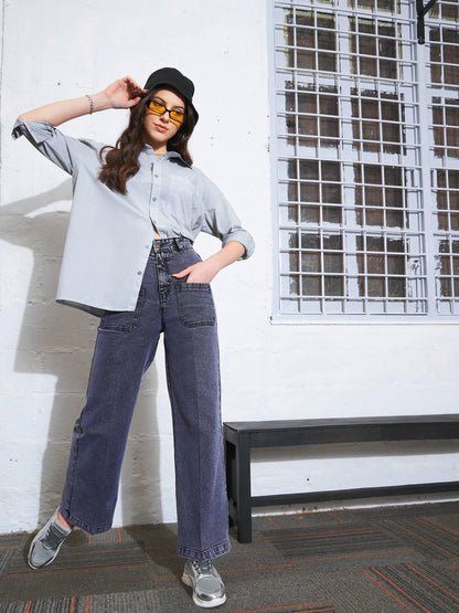Grey Poplin Shirt