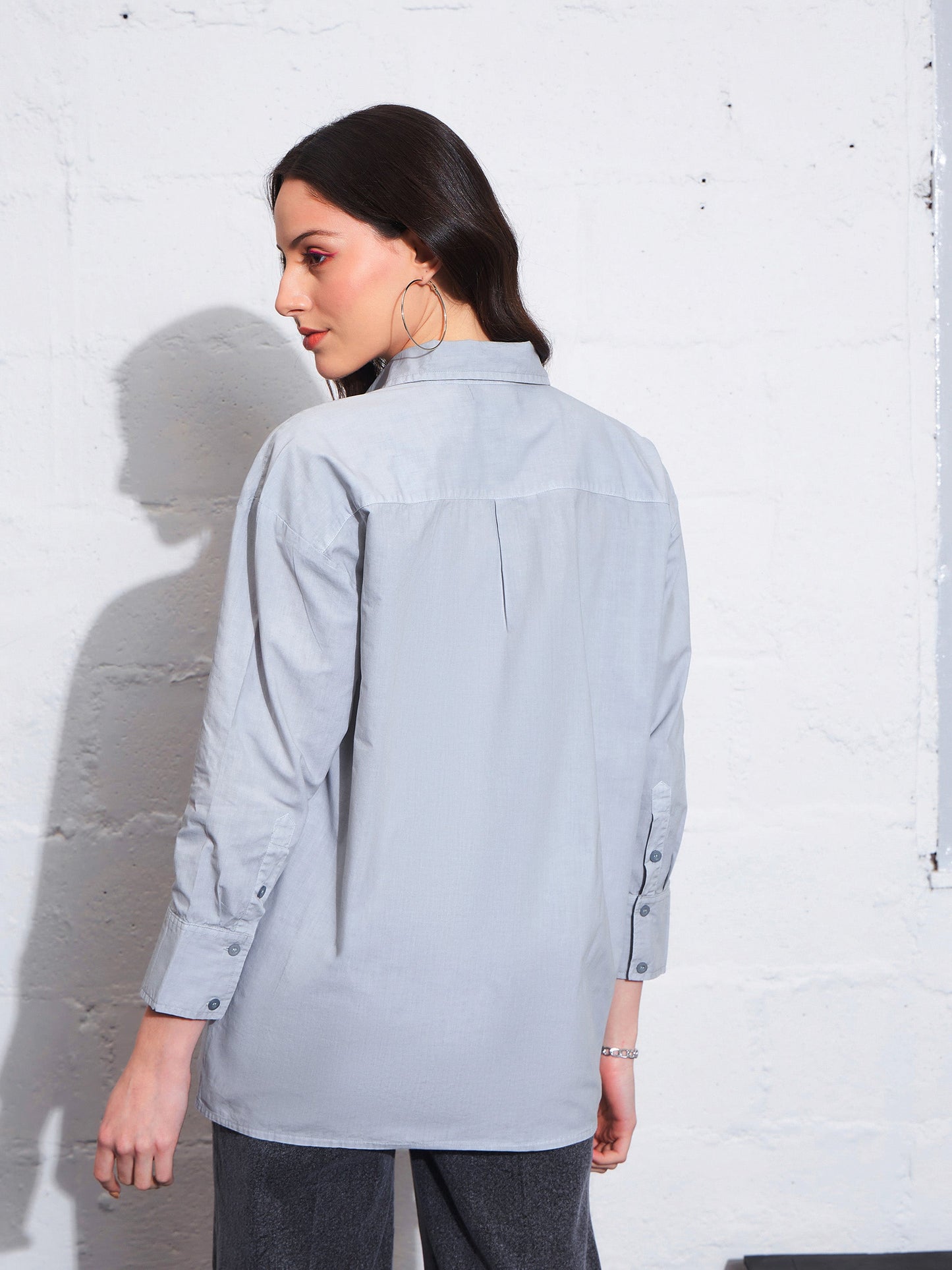 Grey Poplin Shirt