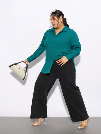 Turquoise Blue Poplin Shirt