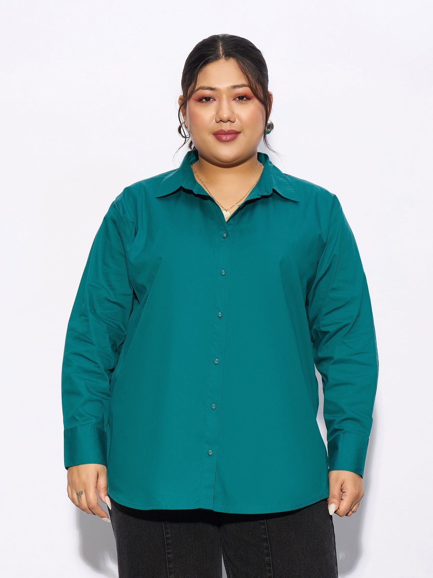 Turquoise Blue Poplin Shirt