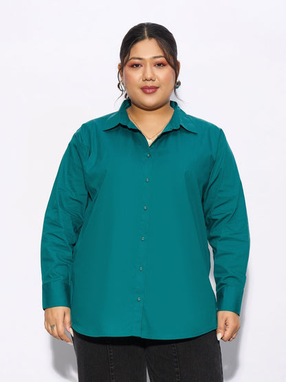 Turquoise Blue Poplin Shirt