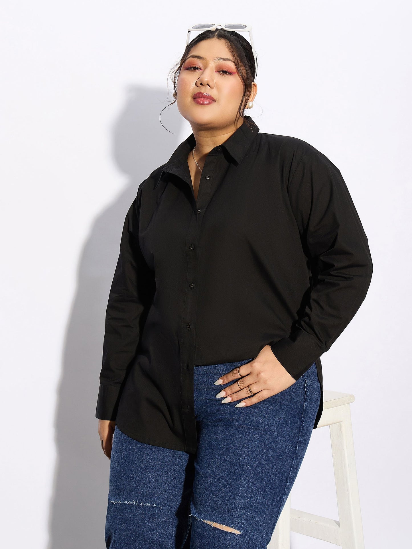 Black Poplin Shirt