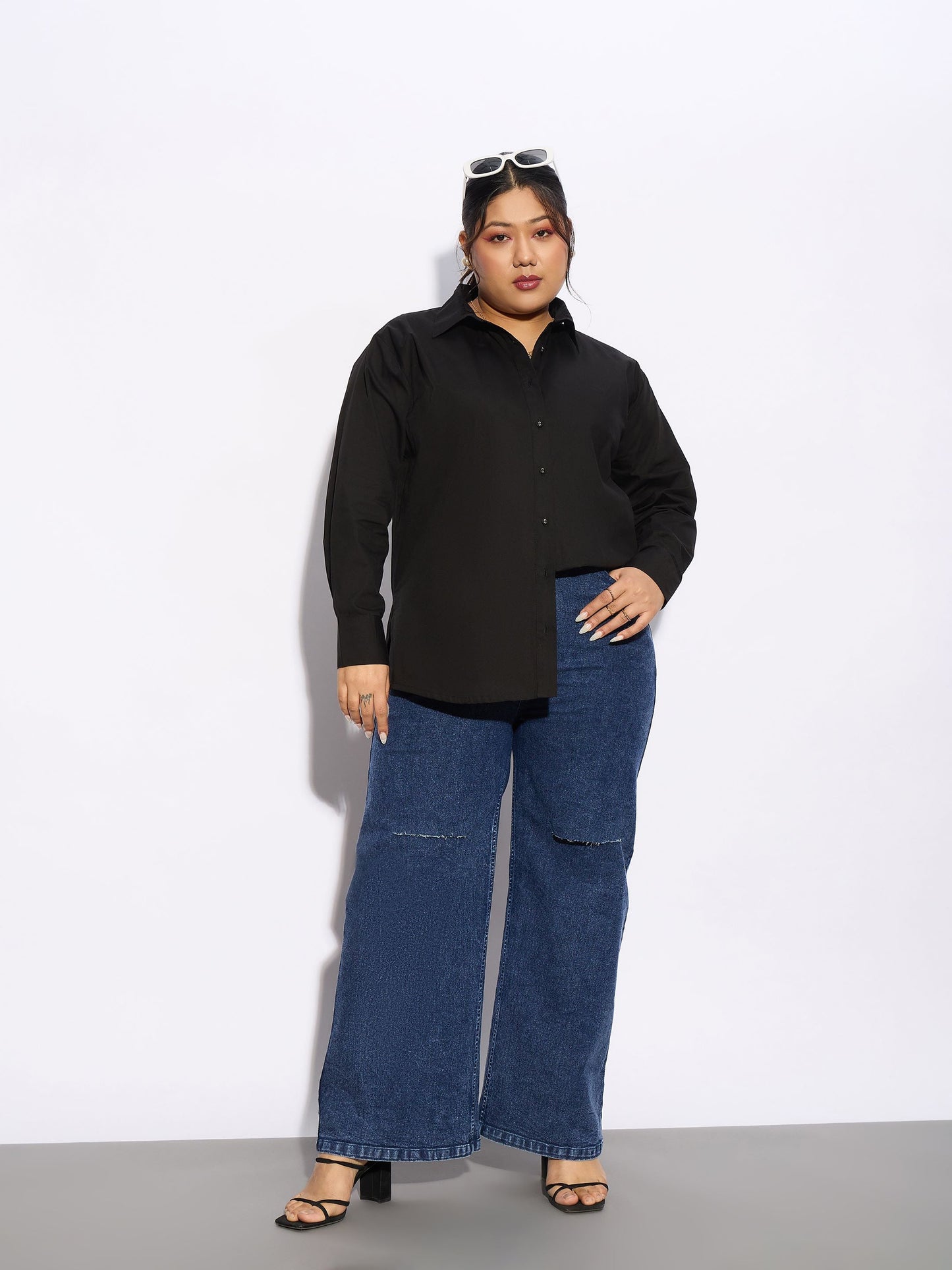 Black Poplin Shirt