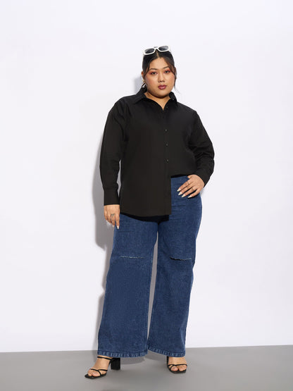 Black Poplin Shirt
