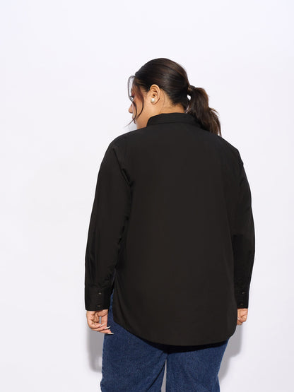 Black Poplin Shirt