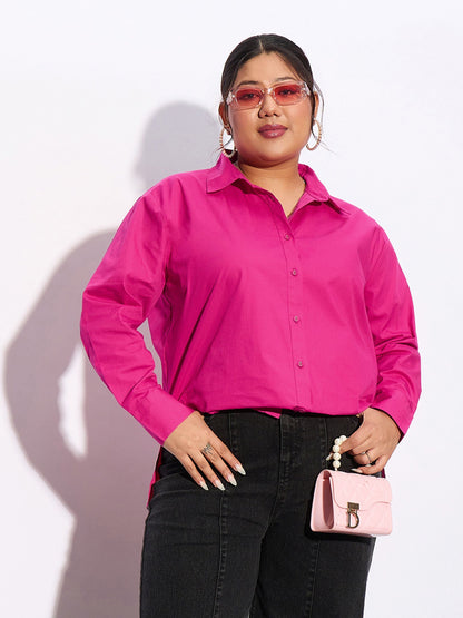 Fuchsia Poplin Shirt