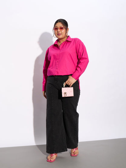 Fuchsia Poplin Shirt
