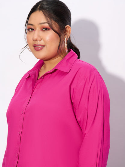 Fuchsia Poplin Shirt