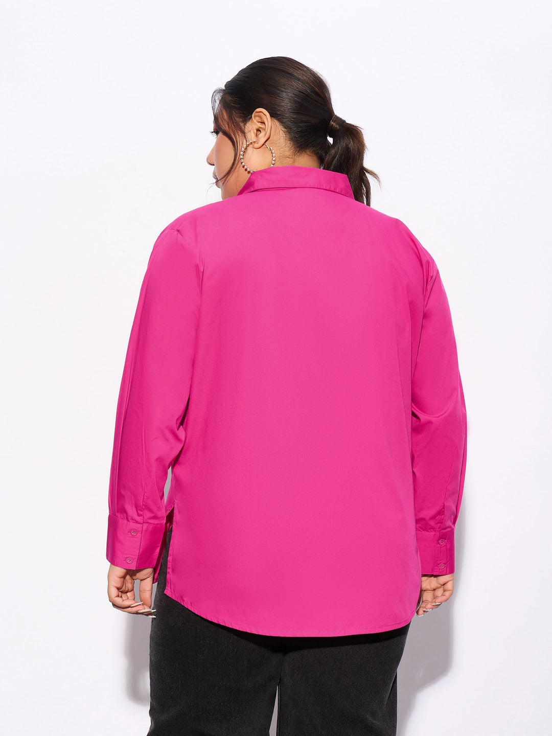 Fuchsia Poplin Shirt