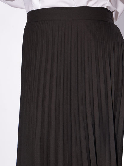 Black Accordion Pleated Skirt
