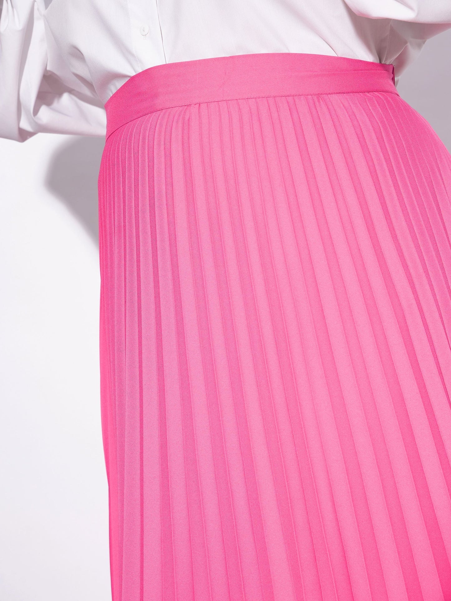 Pink Accordion Pleated Skirt