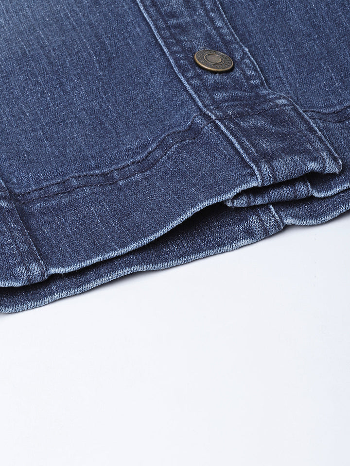 Denim Blue Washed Short Skirt