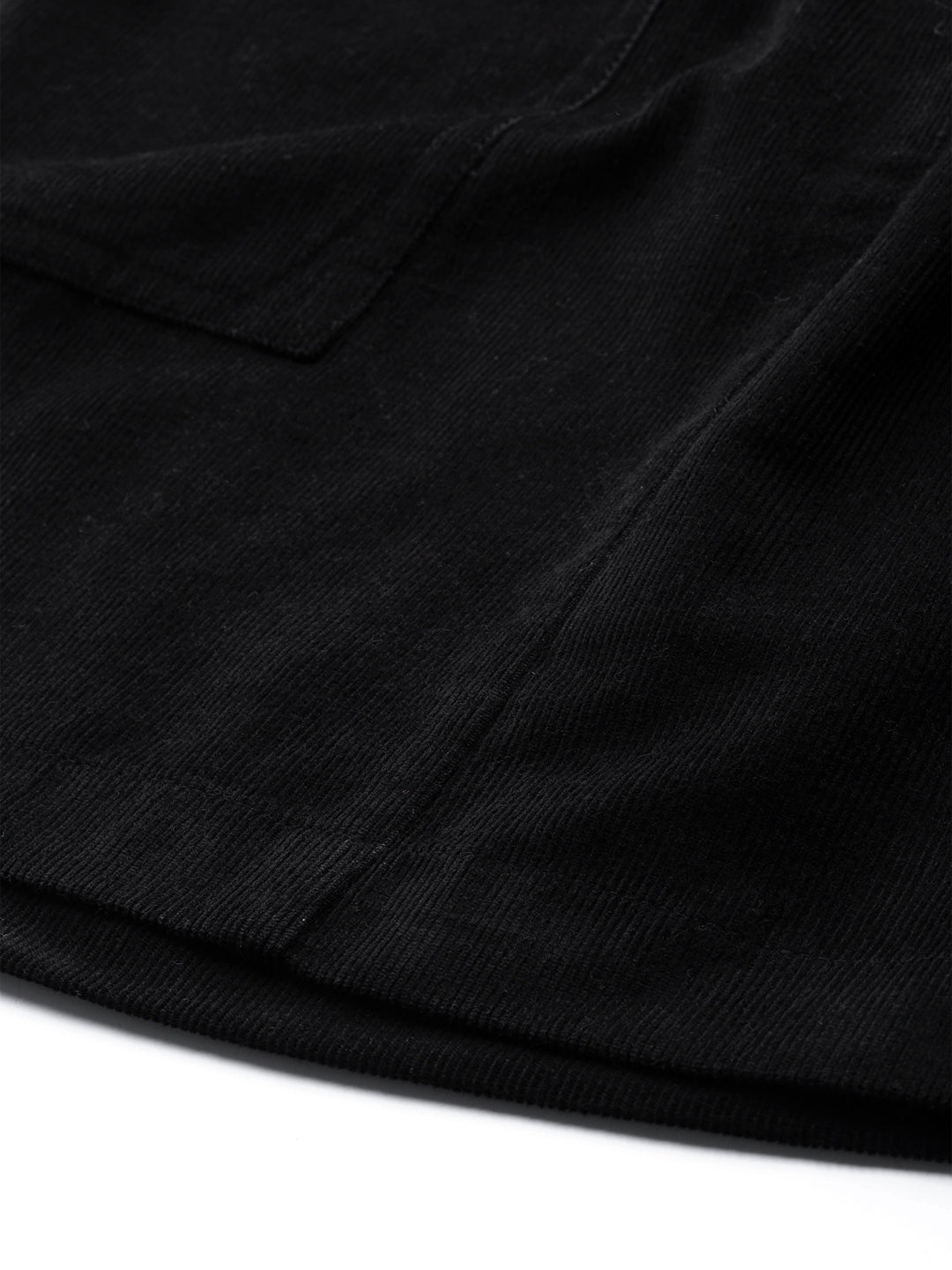 Women Black Corduroy Paper Bag Waist Mini Skirt