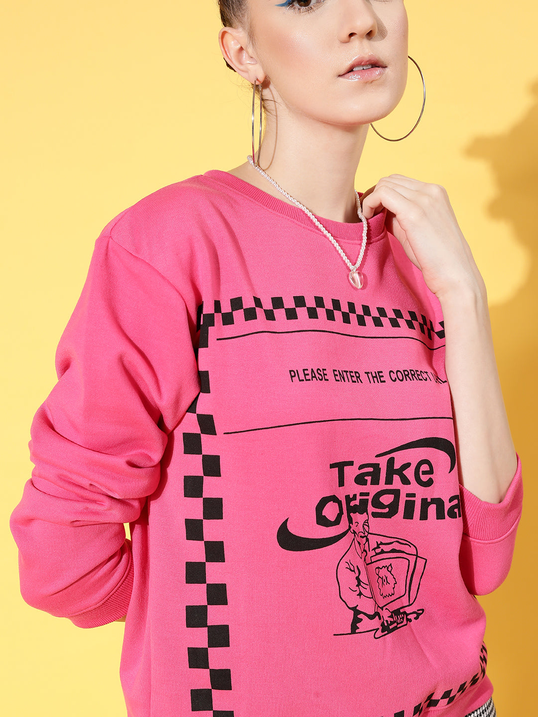 Pink Fleece TAKE ORIGINAL Sweatshirt