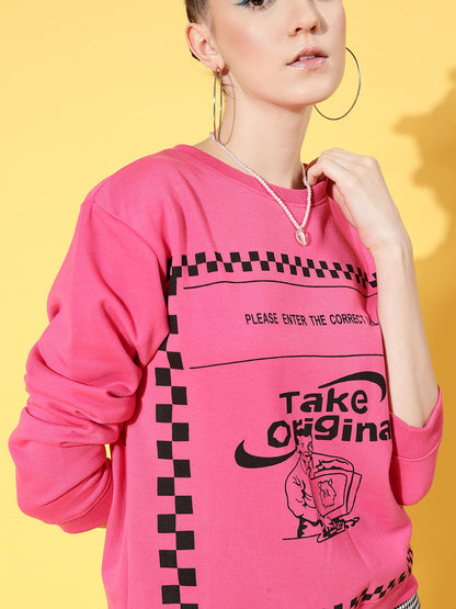 Pink Fleece TAKE ORIGINAL Sweatshirt