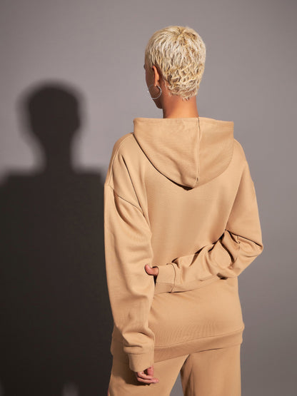 Beige ART Printed Hoodie