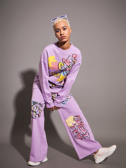 Lavender CALM MOOD Oversized Sweatshirt