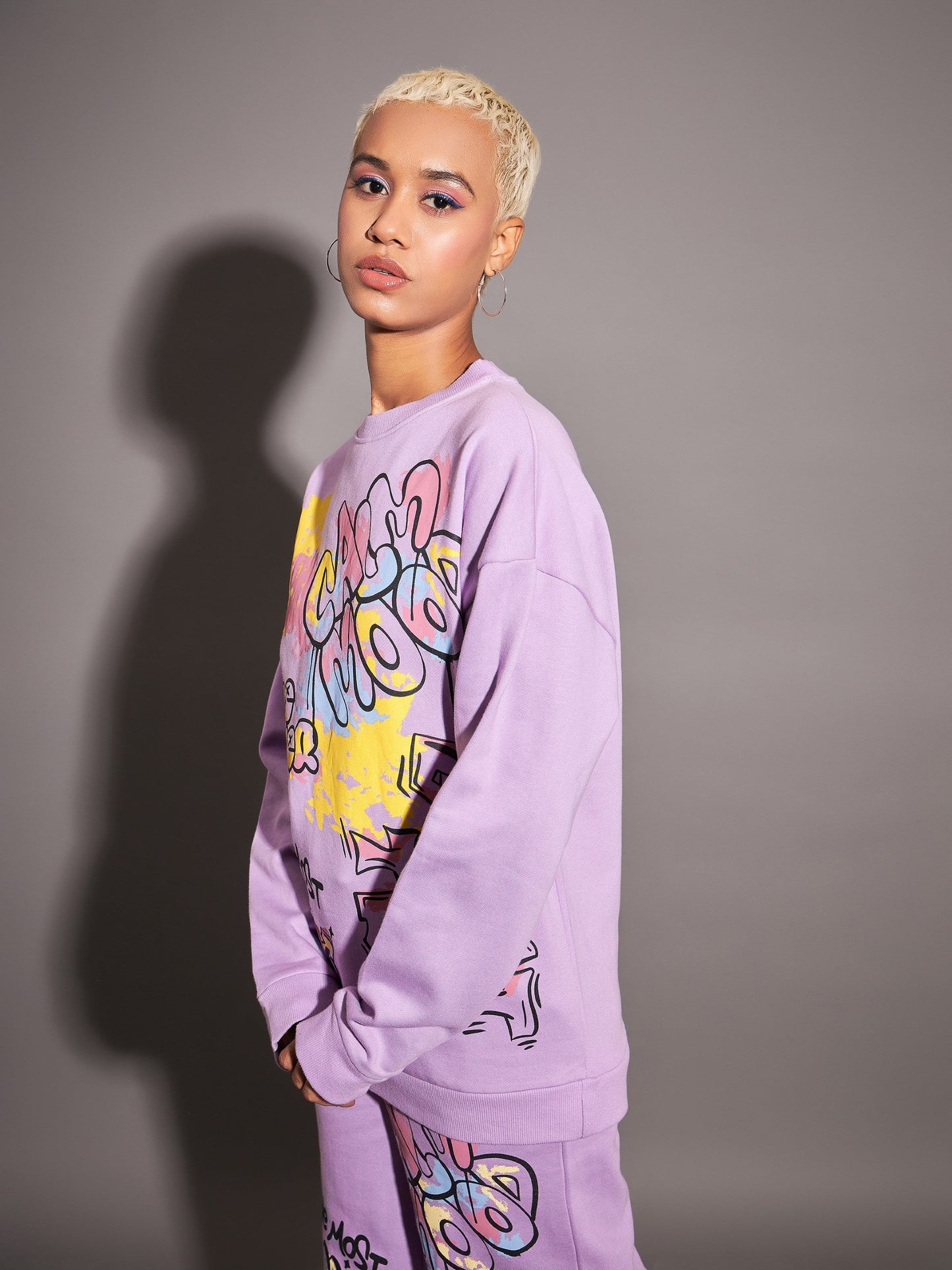 Lavender CALM MOOD Oversized Sweatshirt