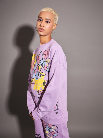 Lavender CALM MOOD Oversized Sweatshirt