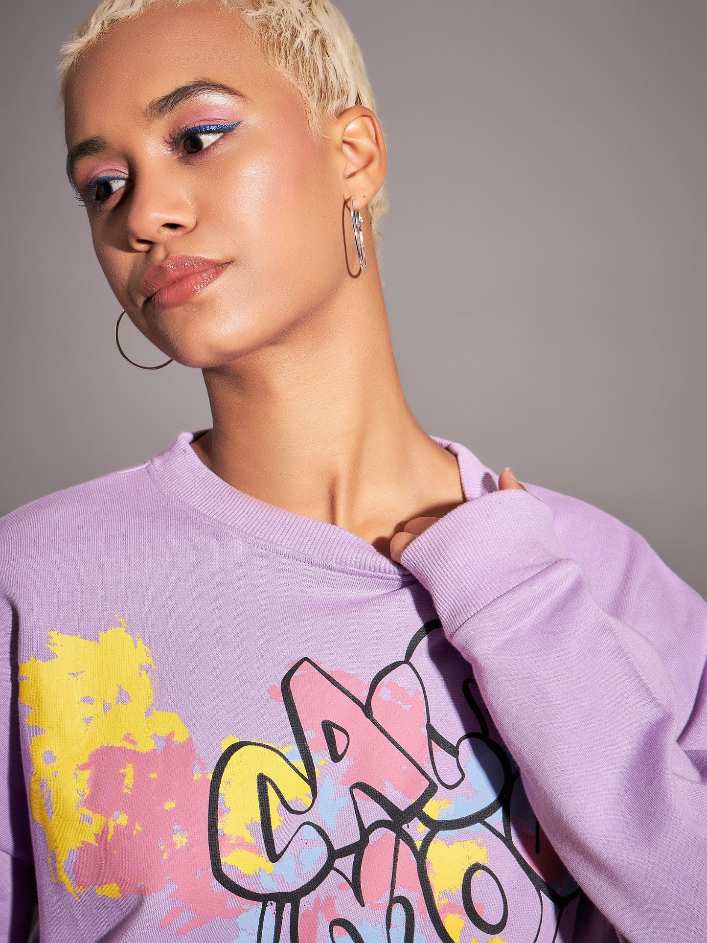 Lavender CALM MOOD Oversized Sweatshirt