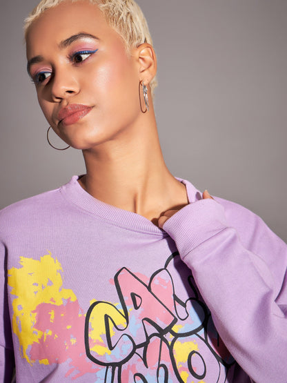 Lavender CALM MOOD Oversized Sweatshirt