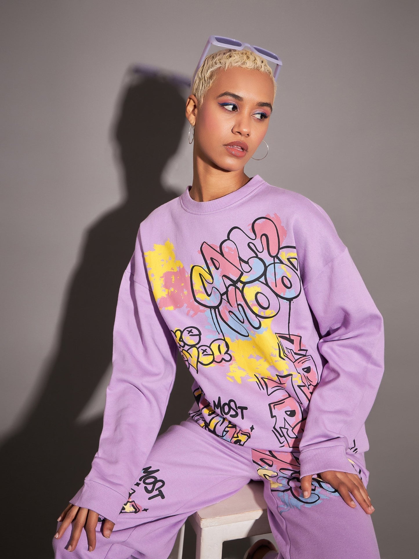 Lavender CALM MOOD Oversized Sweatshirt