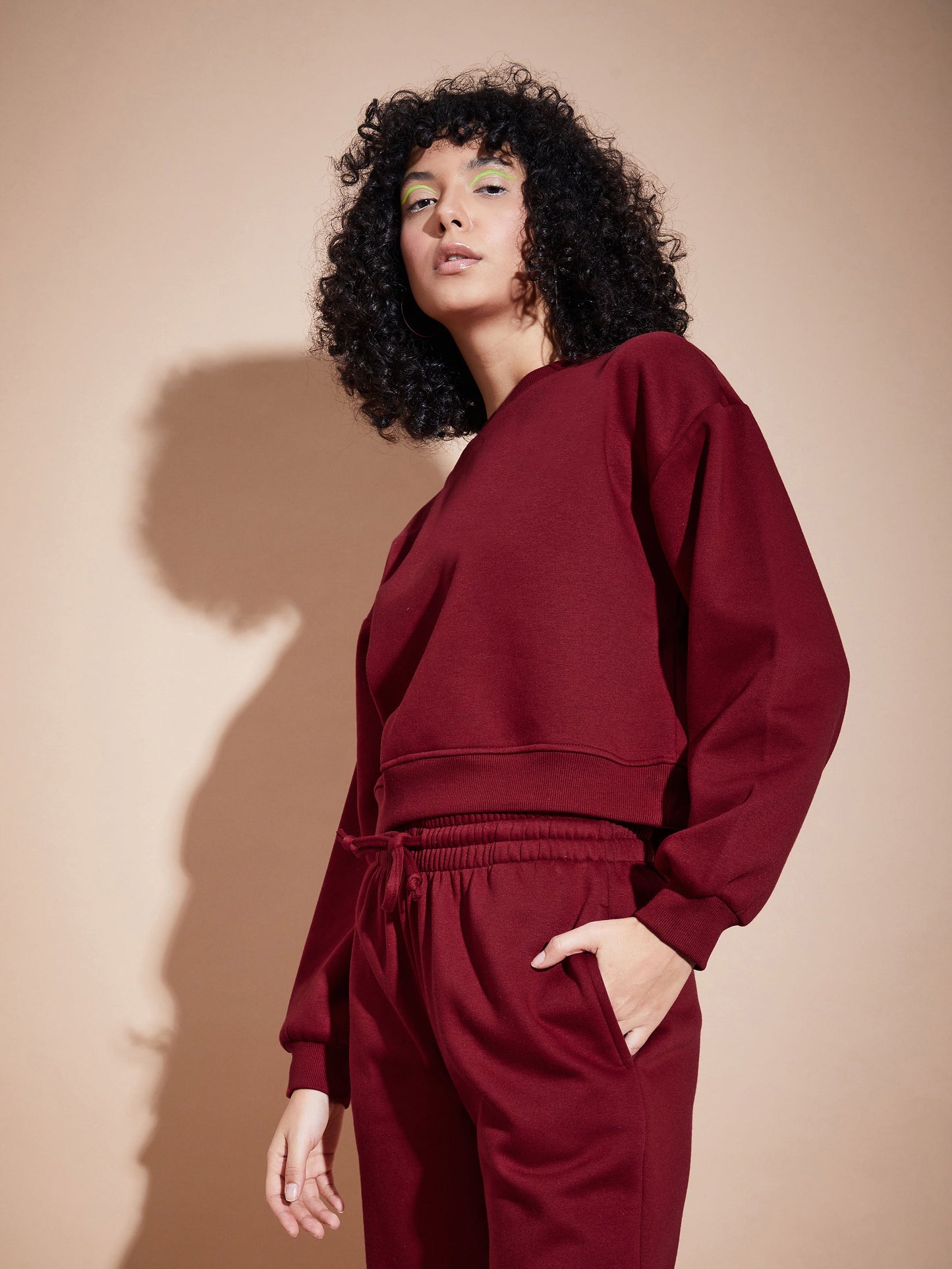 Maroon Premium Fleece Oversized Sweatshirt