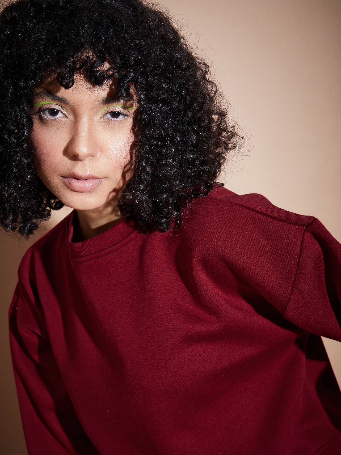 Maroon Premium Fleece Oversized Sweatshirt