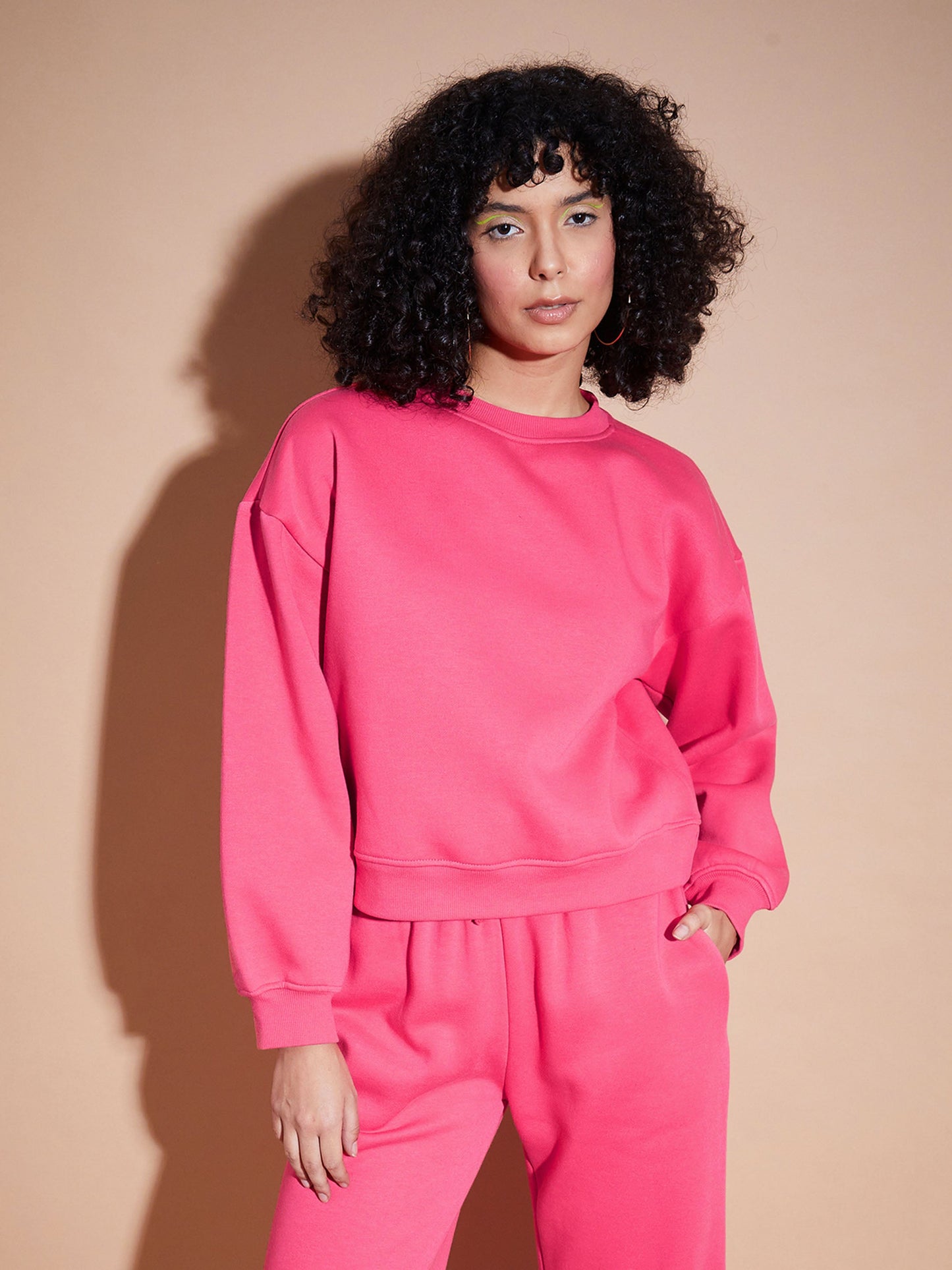 Pink Premium Fleece Oversized Sweatshirt