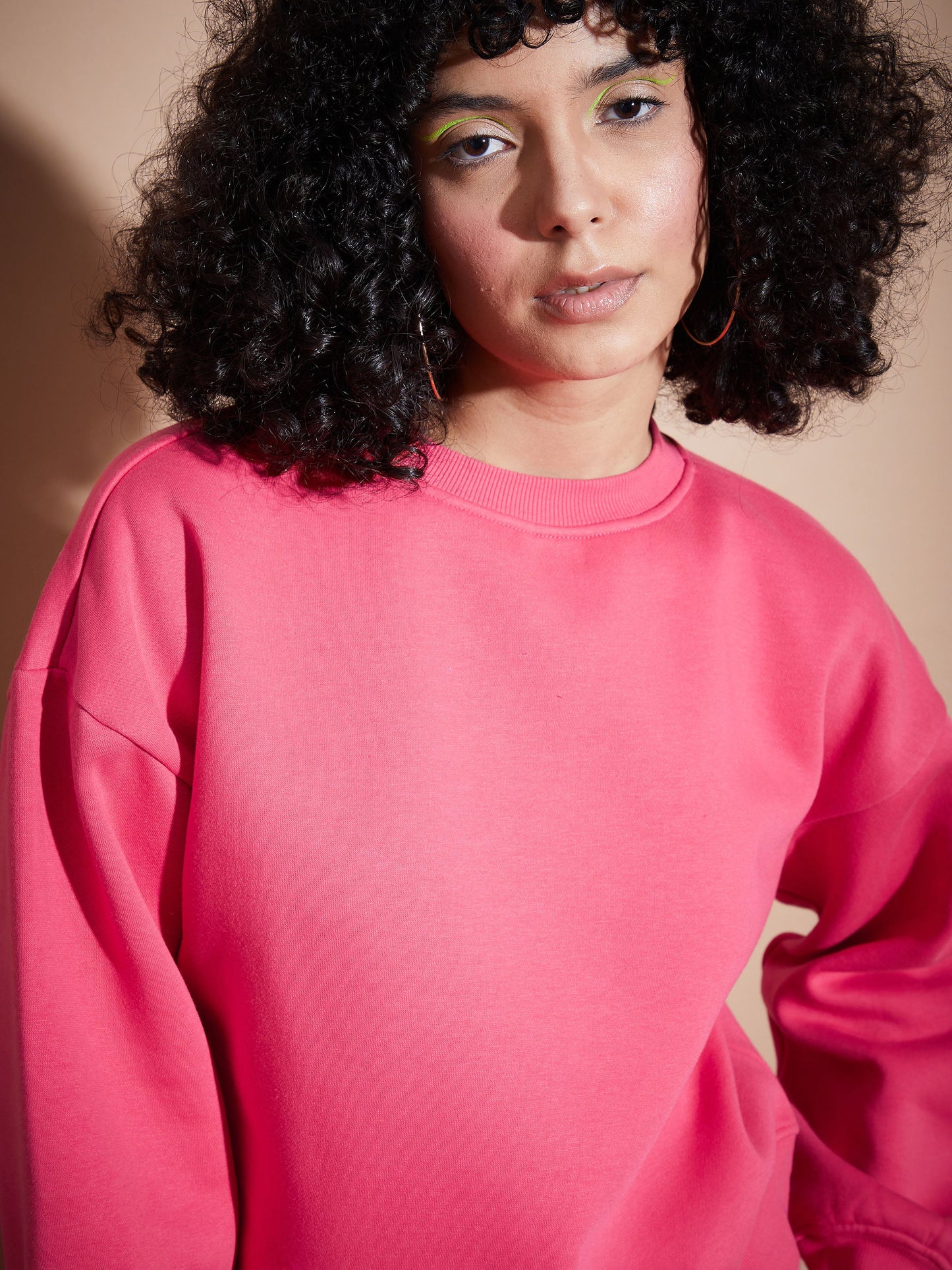 Pink Premium Fleece Oversized Sweatshirt